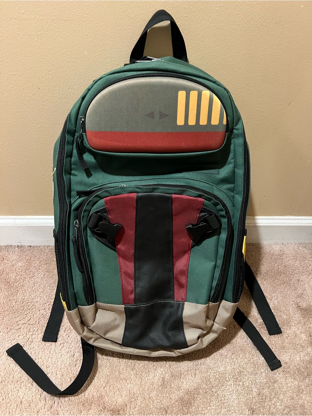 EUC Disney Star Wars Mandolorian Boba Fett Empire Laptop Gamer Bookbag Backpack